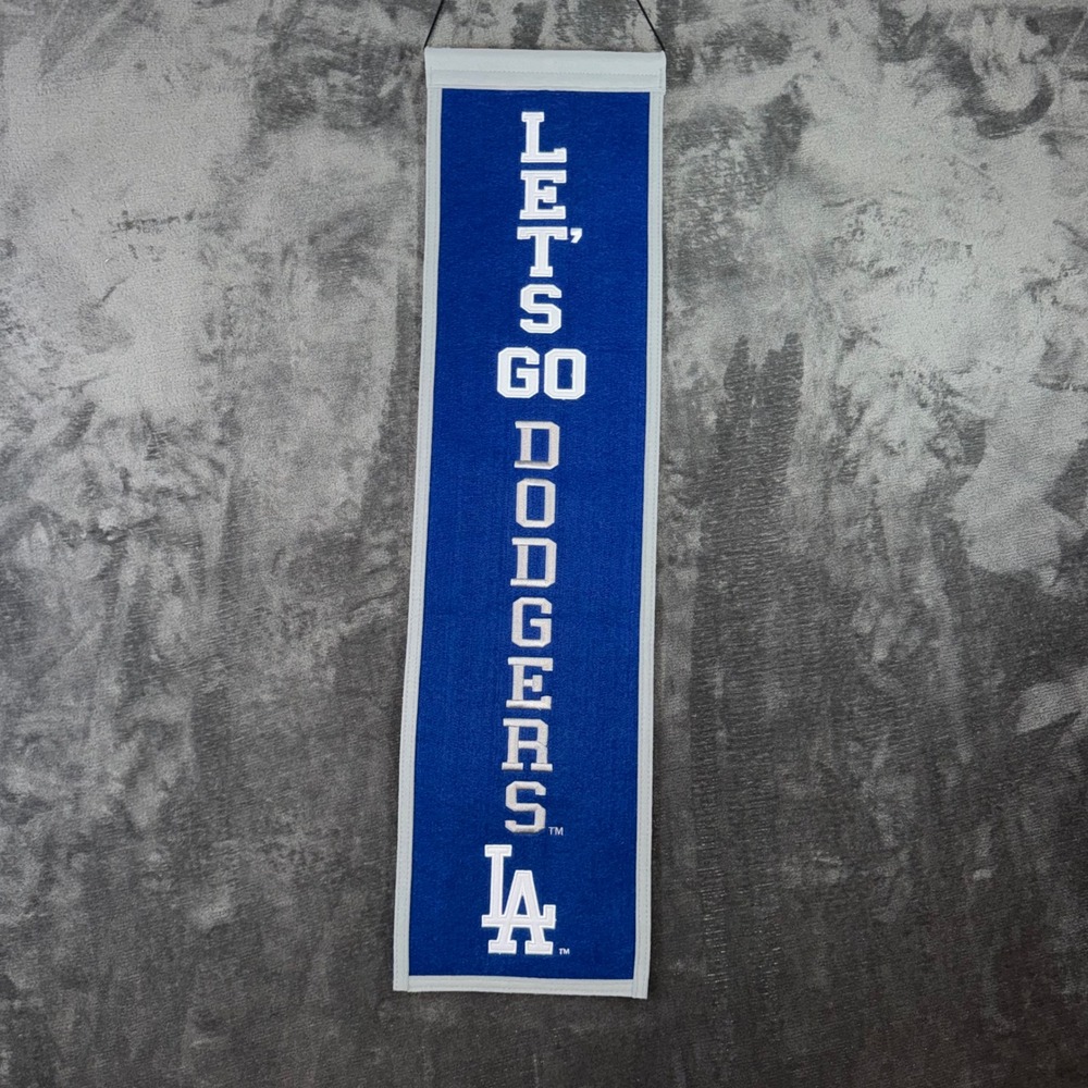 Fanatics Los Angeles Dodgers Wall Banner Blue Excellent MLB Wool Felt